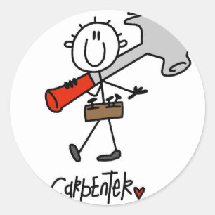 Basis tekenfilmafbeelding — Tshirts en cadeautje Ronde Sticker