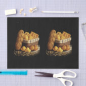 BASIS VAN HET BREAD-/ZWARTE-ACHTERGRONDWEEFSELPAPI TISSUEPAPIER (Craft)