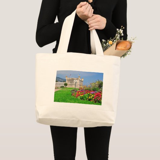 Basis van Menton in Frankrijk Grote Tote Bag (Voorkant (product))