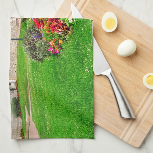 Basis van Menton in Frankrijk Theedoek (Quarter Fold)