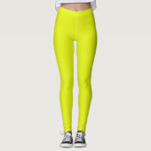 Basis vaste, Chartreuse kleur Leggings (Voorkant)