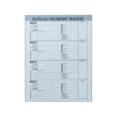 Basis Wachtwoord Tracker met Gebruikersnaam Notitieblok (Gedraaid)