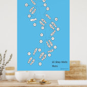 Basis Wals 18 Stappen Mannen Poster (Keuken)