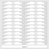 Basis Waterdichte Witte Kosmetische Kruik Etiket 1 Sticker (Vel)