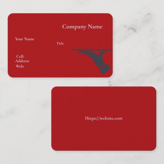 Basis witte Sjabloon Visitekaartje met blauw (Voorkant / Achterkant)