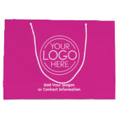 Basis zakelijk kantoorlogo met contactgegevens groot cadeauzakje (Achterkant)