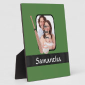 Basisbal en bat fotoplaat (Zijkant)