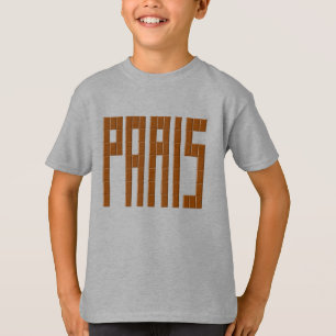 Basisch T-shirt voor kinderen PARIS CHOCOLAT