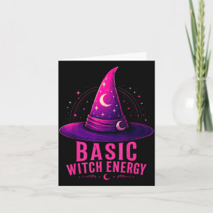 Basische heks energie halloween grafisch ontwerp g kaart