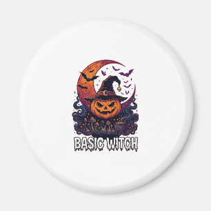 Basische heks Halloween Pompoen Halve Maan Ketel Magneet