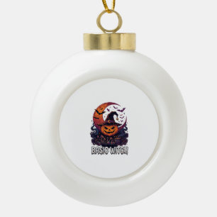 Basische Heksen Halloween Pompoen Wasse Maan Ketel Keramische Bal Ornament