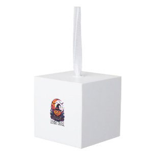 Basische Heksen Halloween Pompoen Wasse Maan Ketel Kubus Ornament