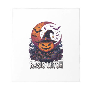 Basische Heksen Halloween Pompoen Wasse Maan Ketel Notitieblok
