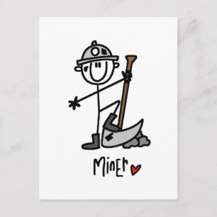 Basische Mijnwerkers T-shirts en Cadeaus Briefkaart