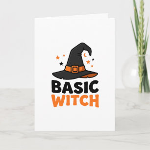 Basiselement Heksen Halloween Hoed Ontwerp Kaart
