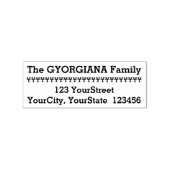 Basisfamilienaam + Adres Rubberstempel Rubberstempel (Afrduk)