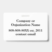 Basisfoto-identificatie en aangepaste Logo Badge (Back)