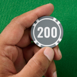 Basisgrijs witte vet nummer poker chips