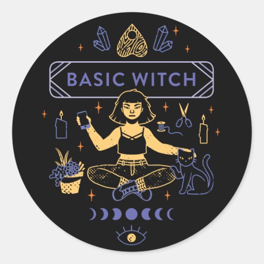 Basisheksen - Camille Chew Ronde Sticker (Voorkant)