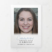 Basisherdenkingsprogramma simpele foto's drieluik uitnodiging (Cover)