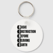 Basisinstructie voor het verlaten van de Aardbijbe Sleutelhanger (Achterkant)
