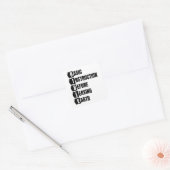 Basisinstructie voor het verlaten van de Aardbijbe Vierkante Sticker (Envelop)