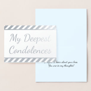 Basiskaart, persoonlijke "Mijn diepste condoleance Folie Kaarten