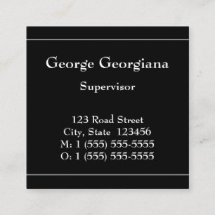 Basiskaart voor beroepsprofiel vierkante visitekaartje