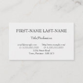 Basiskaart voor beroepsprofiel visitekaartje (Voorkant)