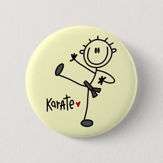 Basiskeuzelijst Karate T-shirts en cadeaus Ronde Button 5,7 Cm (Voorkant)