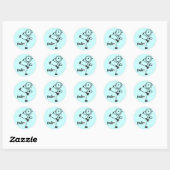 Basiskeuzelijst Karate T-shirts en cadeaus Ronde Sticker (Vel)