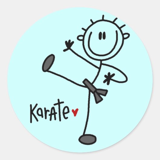 Basiskeuzelijst Karate T-shirts en cadeaus Ronde Sticker (Voorkant)