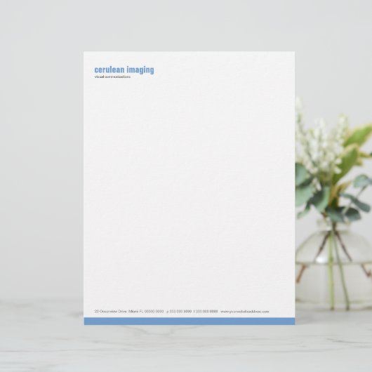 Basislijnpaneel Cerulean Letterhead Briefhoofd (Staand voorkant)