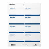 Basislijnpaneel Kobalt Verzendlabel (Full Sheet)