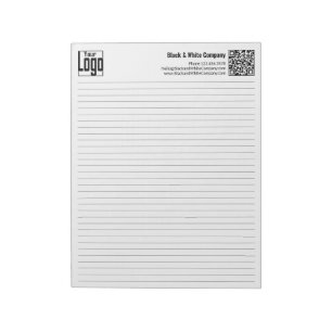 Basislogo QR-code Zwarte Lijn College Regel Notitieblok
