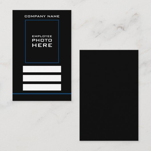 Basisontwerp, foto-ID-kaarten Visitekaartje (Voorkant / Achterkant)
