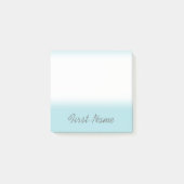 Basispowder Blauwe Achtergrond met Dim Gray Naam Post-it® Notes (Voorkant)