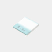 Basispowder Blauwe Achtergrond met Dim Gray Naam Post-it® Notes (Schuin)