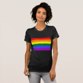 Basisregenboogvlag T-shirt (Voorkant volledig)