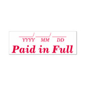 Basisrubberen stempel "volledig betaald" (Design)