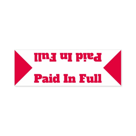 Basisrubberen stempel "volledig betaald" (Design)