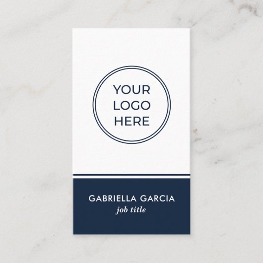 Basisscanbaar QR-code blauw Visitekaartje (Voorkant)