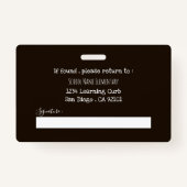 Basisschool personeel Foto ID werknemer badge (Achterkant)