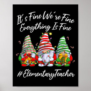 Basisschoolleerkrachten alles is goed kerst poster