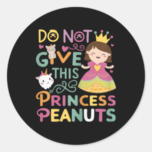Basisschoolprinses en de pinda-allergie ronde sticker