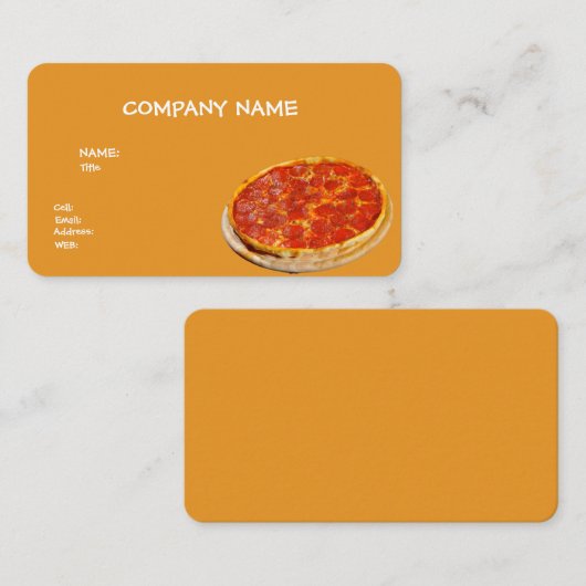 BASISSJABLOON VISITEKAARTJE PIZZA (Voorkant / Achterkant)