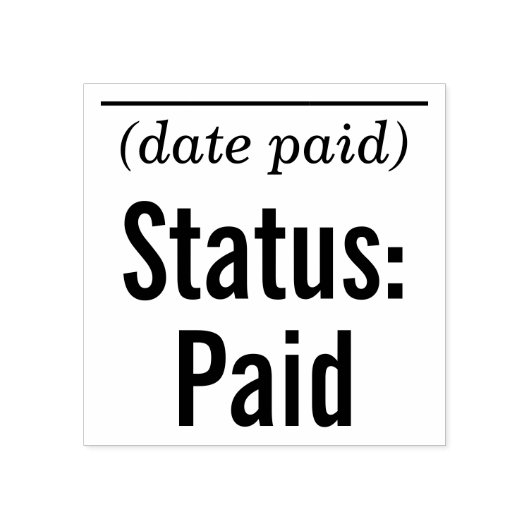 Basisstatus: betaald Rubberstempel Rubberstempel (Afrduk)