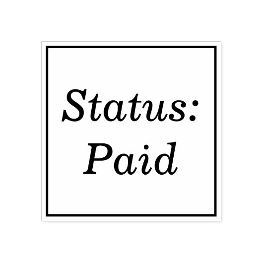 Basisstatus: betaald Rubberstempel Rubberstempel (Afrduk)