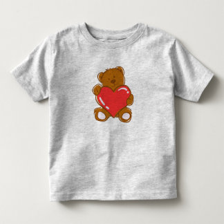 Basist-shirt voor peuters met teddybeerontwerp kinder shirts