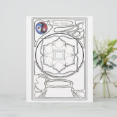 Basistekening Chakra Briefhoofd Ontwerp (Staand voorkant)